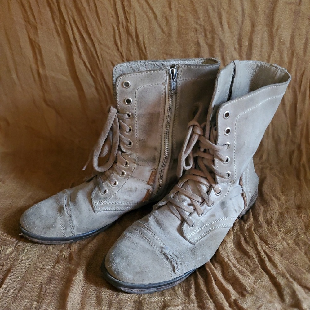 White Suede Boots